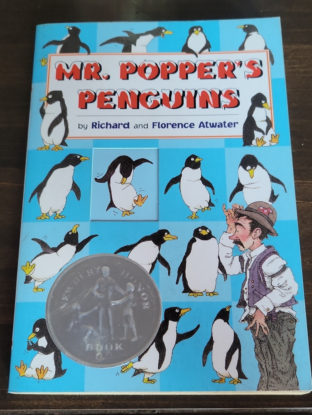 Original Mr Poppers Penguins Kids Book — Blue, White, Black